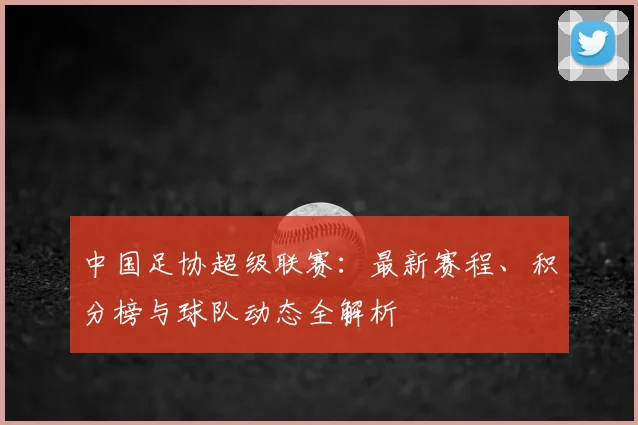 中国足协超级联赛：最新赛程、积分榜与球队动态全解析